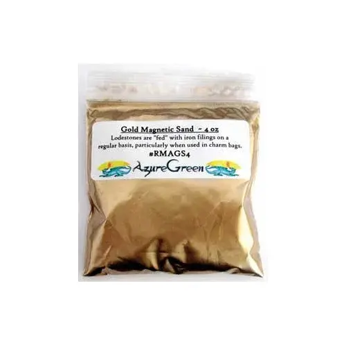 AzureGreen Gold Magnetic Sand 4oz (118g) | Authentic USA Import for Money Drawing Spells - main product image