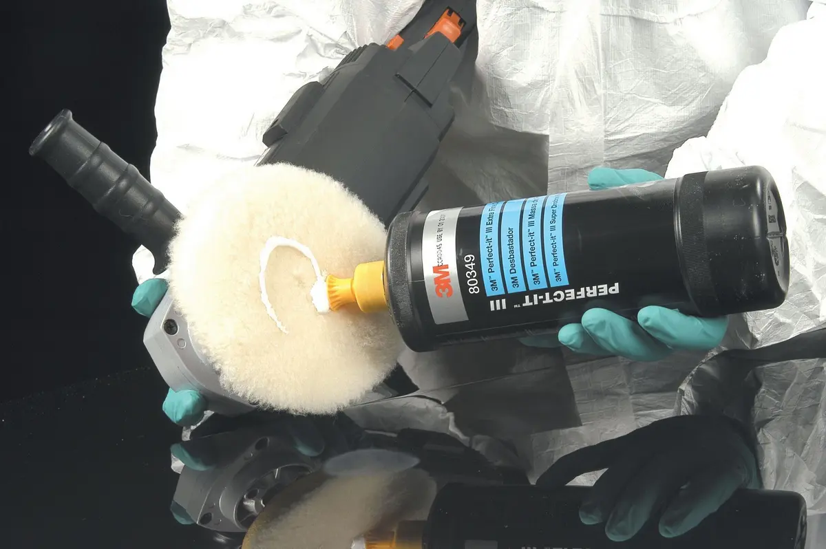 3M Perfect-It Wool Compounding Pad, 6 in | Fast Scratch Removal & Heat Control - view 3