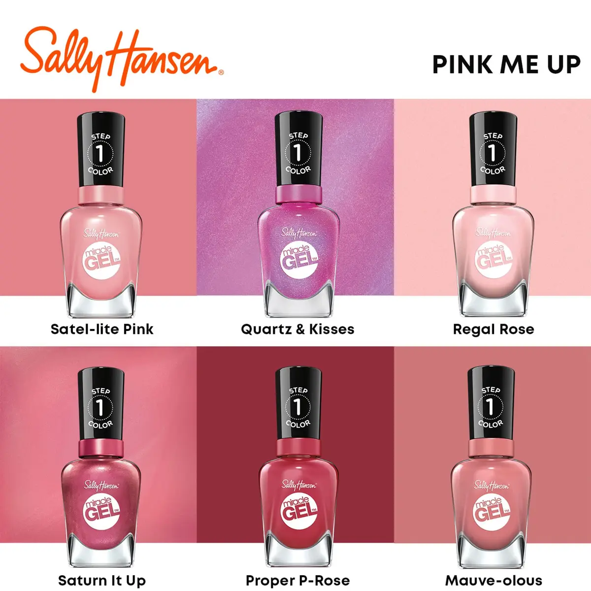 Sally Hansen Miracle Gel Nail Polish Pink Cadillaquer 269 | No UV Lamp, 8-Day Chip-Resistant Gel Finish - view 4