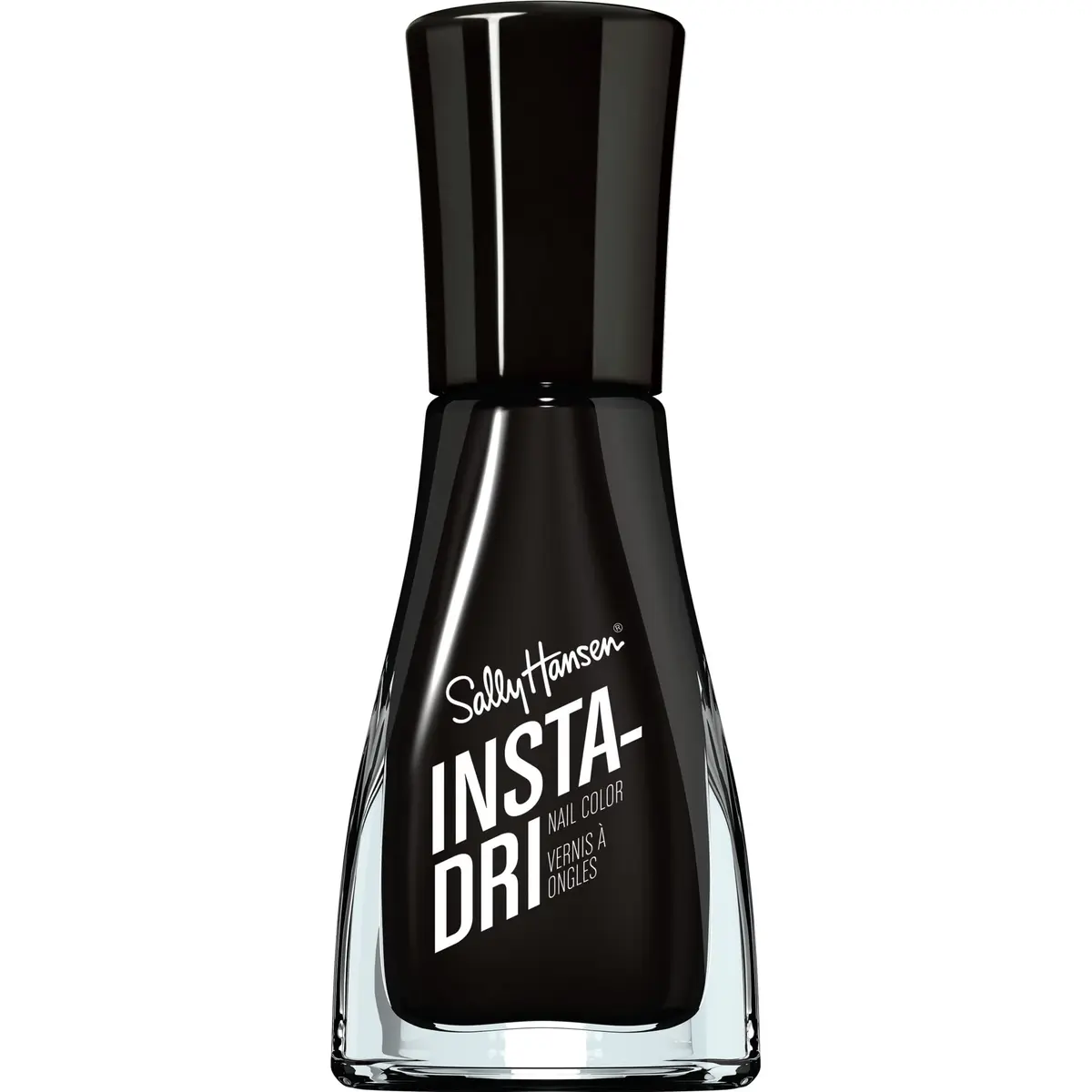 Sally Hansen Insta-Dri Nail Polish Back to Black 9.17ml (0.31 Fl Oz) | Quick Dry, Opaque, Shiny Finish - main product image