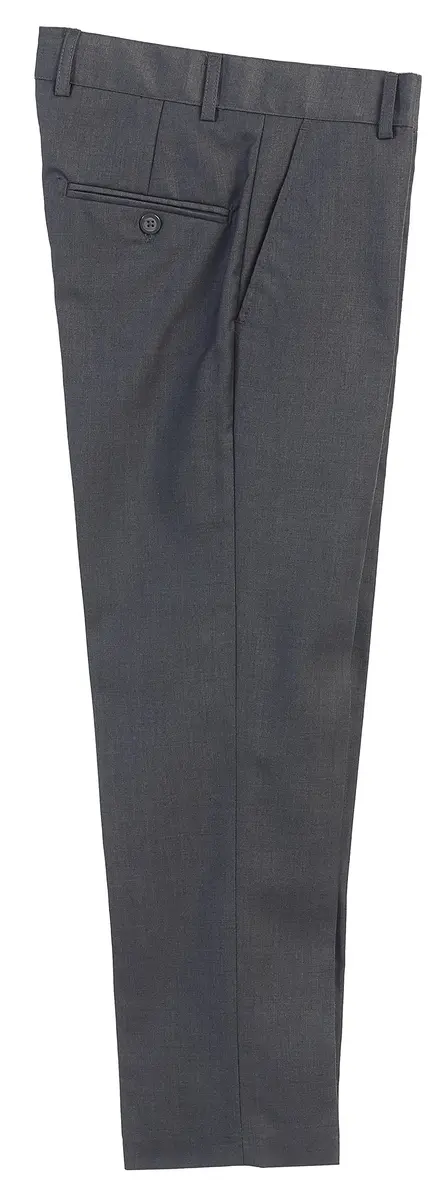 Gioberti Boys Flat Front Dress Pants, Charcoal, Size 8 | Adjustable Waist, Formal Fit - view 5