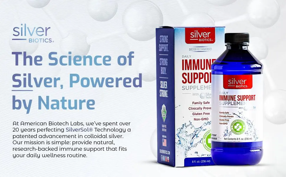 American Biotech Labs Silver Biotics 8 Fl Oz | Immune Support with SilverSol Technology - view 6