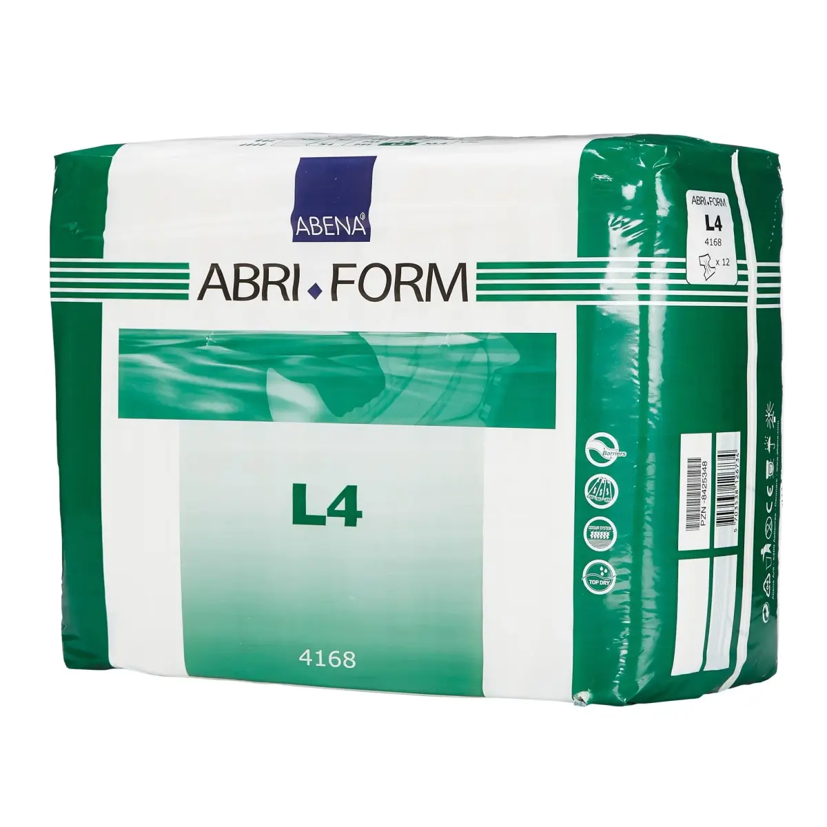Abena Abri-Form Comfort L4 Plastic-Backed Briefs, Large 40"-60" Waist/Hips, 4000ml Absorbency | High-Security Incontinence Protection - main product image