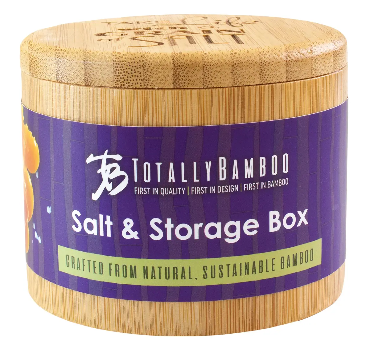 Totally Bamboo Salt Cellar Bamboo Storage Box with Magnetic Swivel Lid, 6 Ounce Capacity - view 7