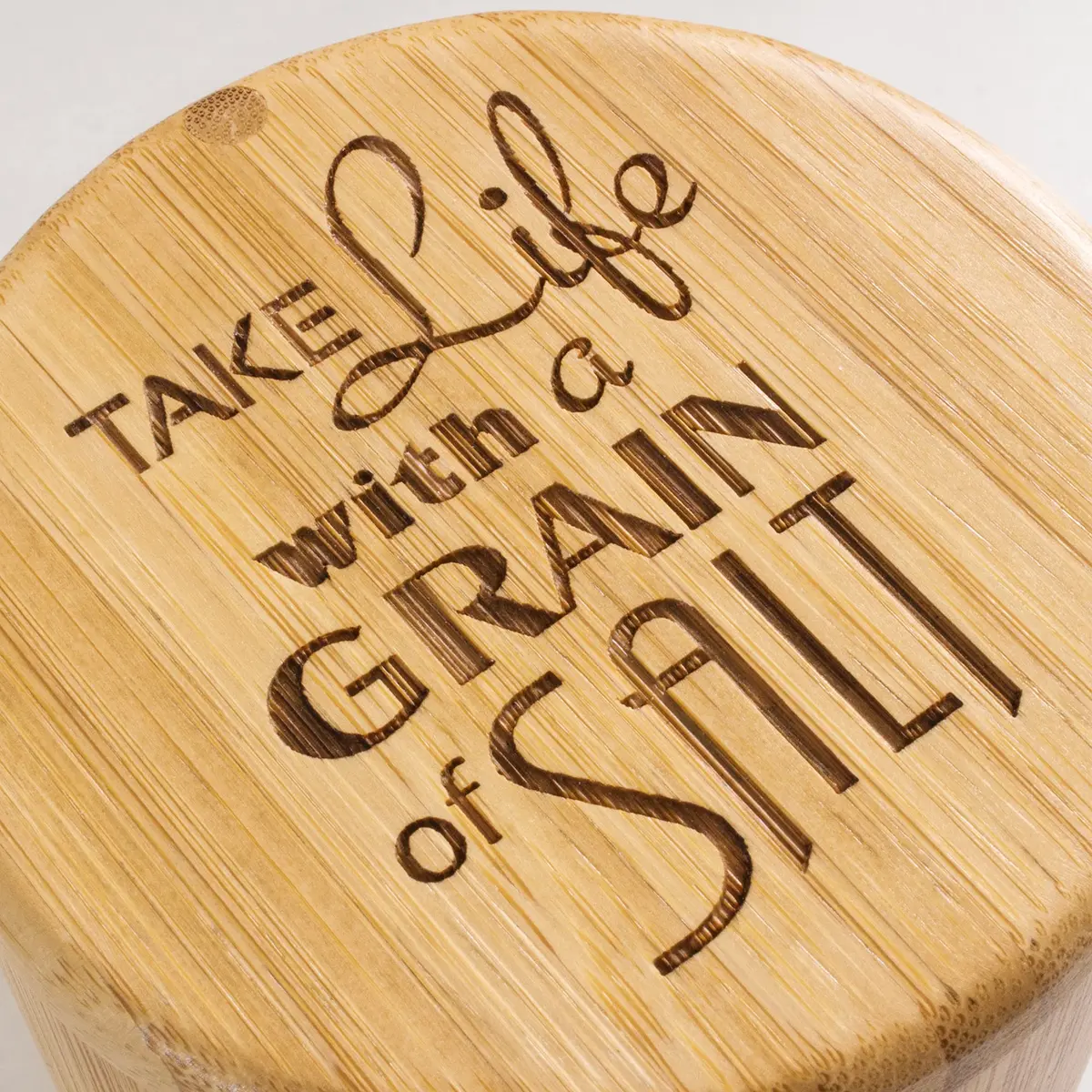 Totally Bamboo Salt Cellar Bamboo Storage Box with Magnetic Swivel Lid, 6 Ounce Capacity - view 3
