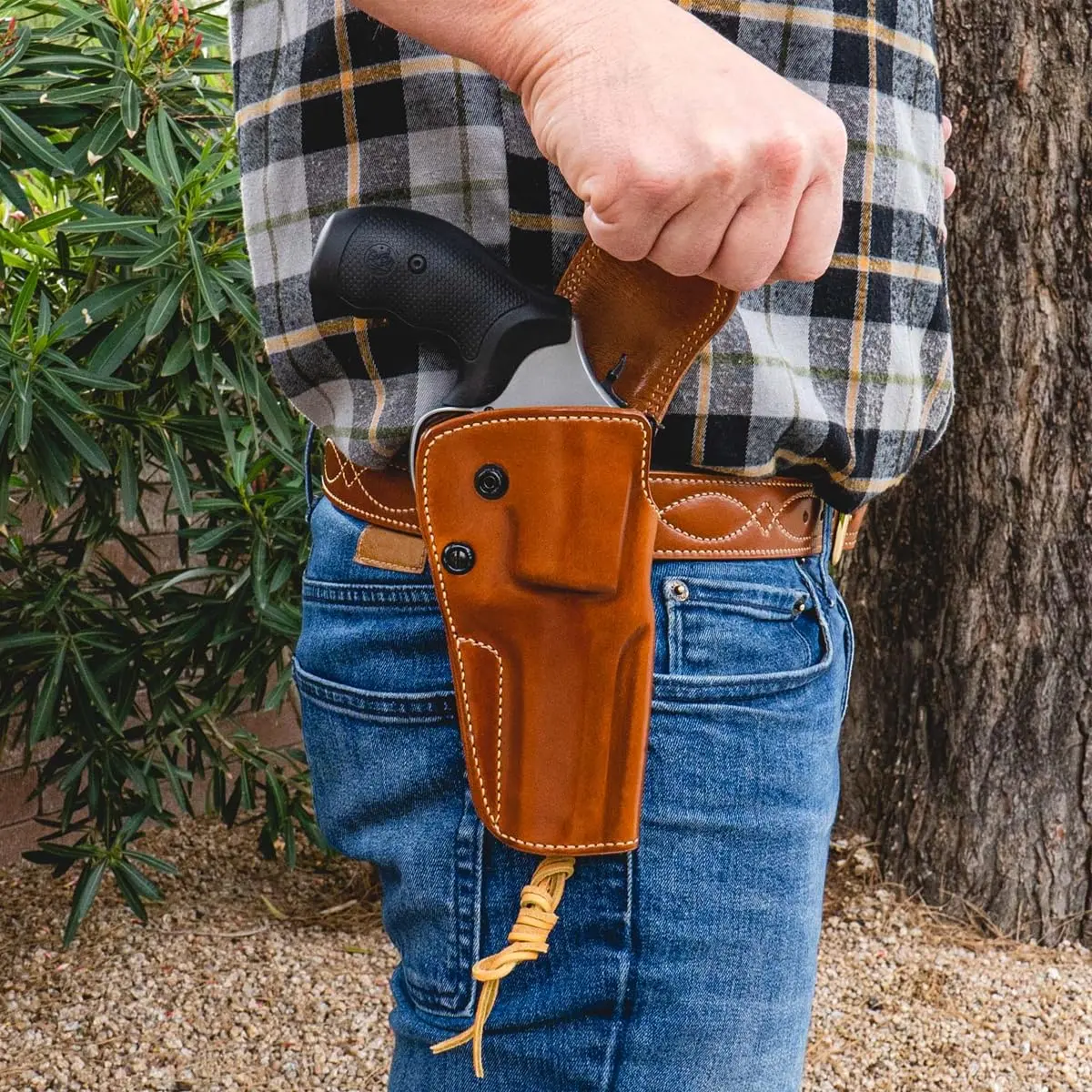 Galco Big Iron Belt Holster Compatible with S&W N Frame 6"/6 1/2"/4" & Colt Anaconda 6" | Premium Leather, Adjustable Fit, Right Hand - view 4
