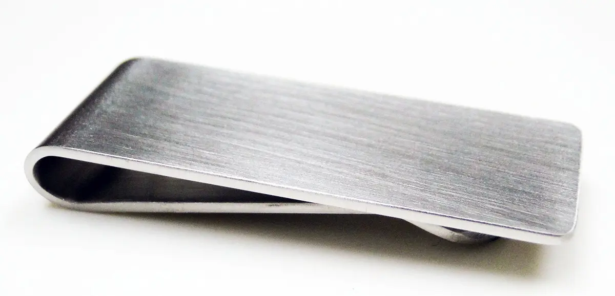 Tapp Collections Silver Stainless Steel Slim Money Clip #3 | Modern Design, Perfect Gift for Groomsman & Father's Day (70-120c) - view 5