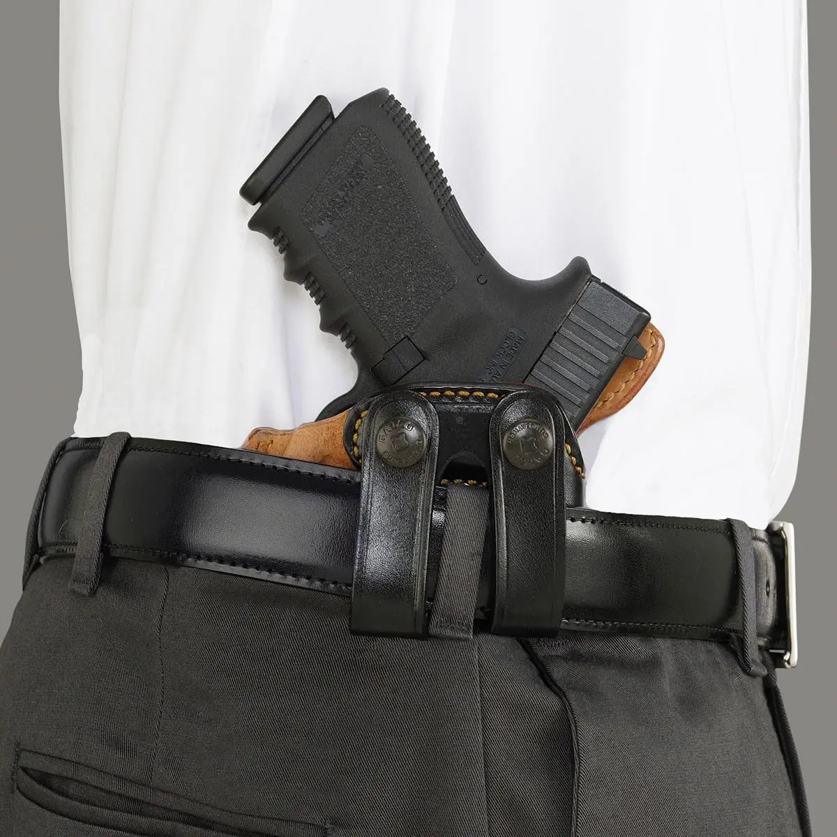 Galco Holsters Royal Guard 2.0 IWB Holster Compatible with CZ P10M, Glock 43, 43X, 43X MOS, Black, Right Hand | Premium Horsehide, Concealed Carry - view 4
