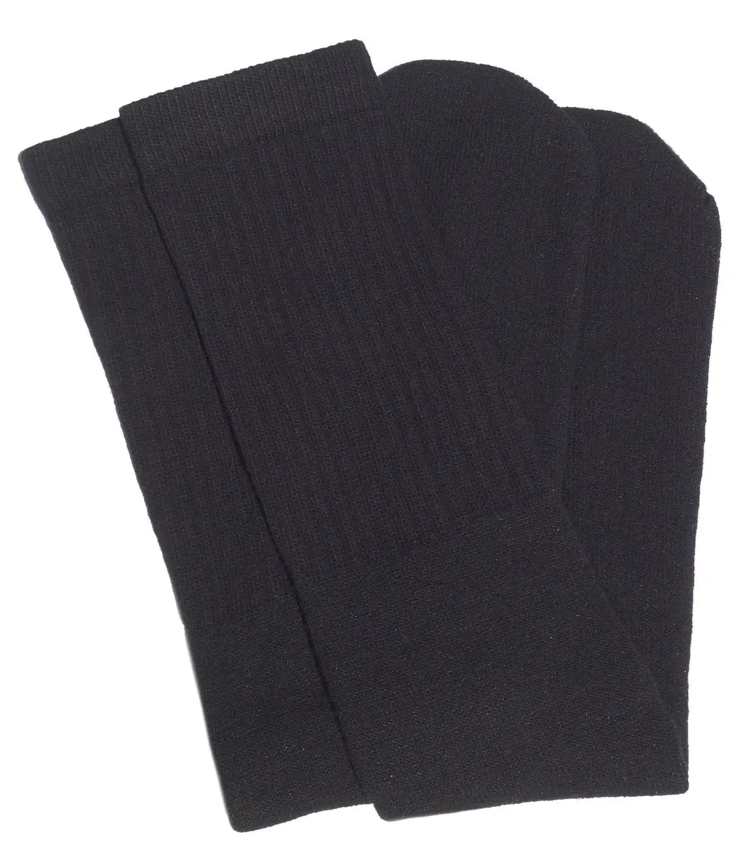 SKATERSOCKS 25" Knee High Classic Solid Black Tube Socks | Unisex, Made in USA, 82% Cotton, 10% Nylon, 5% Acrylic, 3% Spandex - main product image