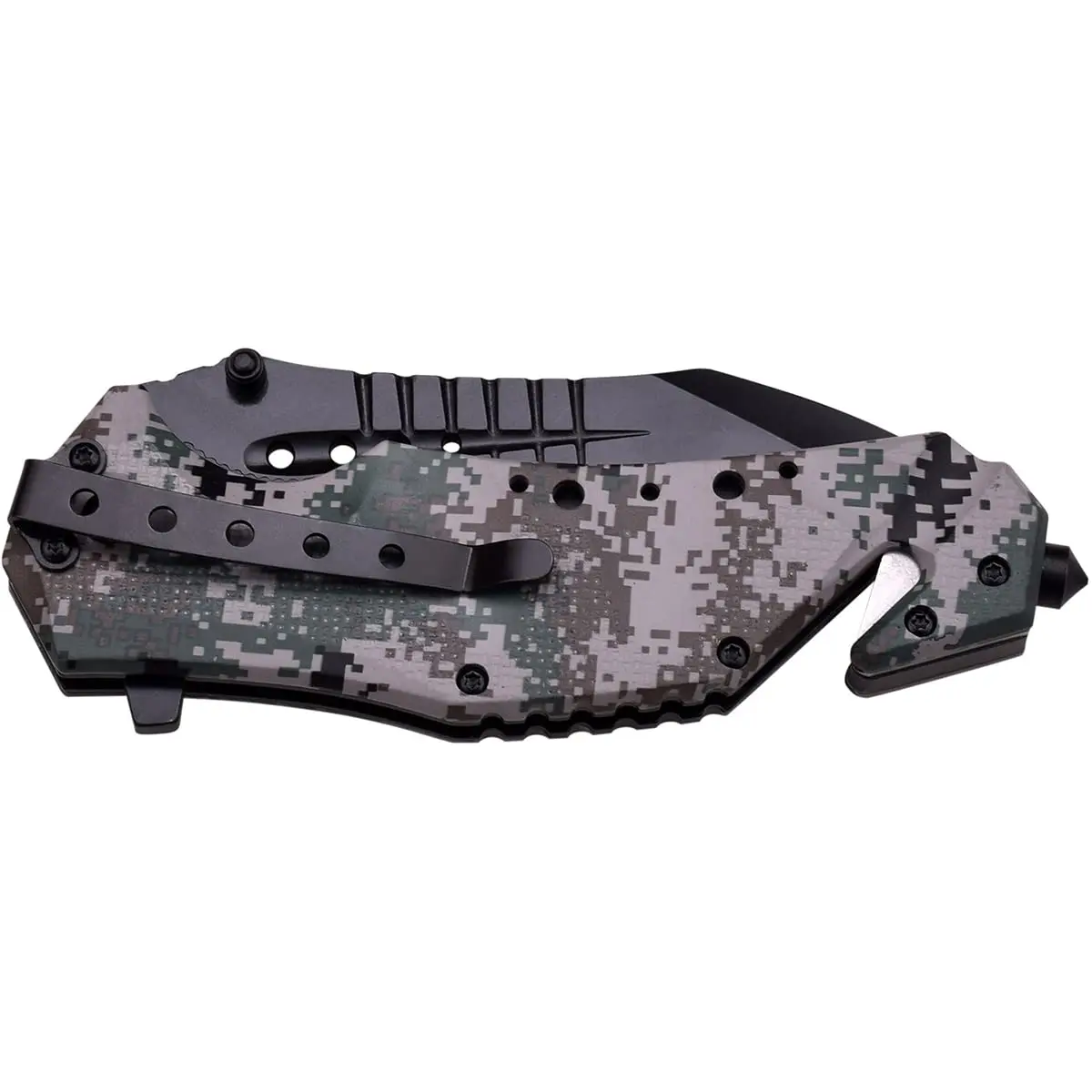 MTECH USA MT-A845DG Spring Assist Folding Knife, Black Blade, Digital Camo Handle, 5-Inch Closed, Metallic-Fiber - view 2