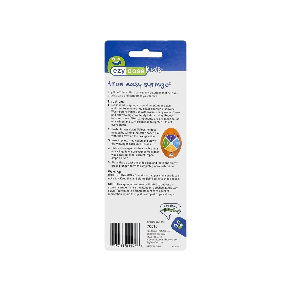 EZY DOSE Kids Oral Syringe & Medicine Dispenser 10 mL (0.34 Fl Oz) 3-Pack | Accurate Dosing for Infants & Toddlers - view 6