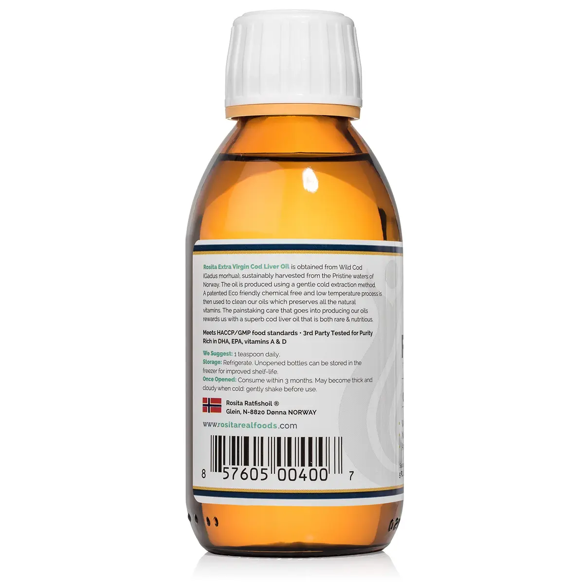 Rosita Extra Virgin Cod Liver Oil Liquid 5 Fl Oz | Unprocessed, Sustainably Caught, Natural Nutrients - view 3