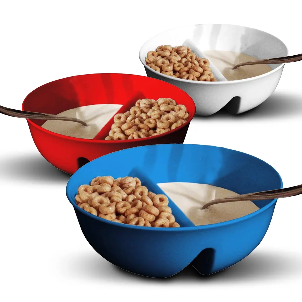 Just Solutions Crunch Anti-Soggy Cereal Bowl - Keeps Cereal Crunchy | BPA Free | Microwave Safe | Pack of 3 - main product image