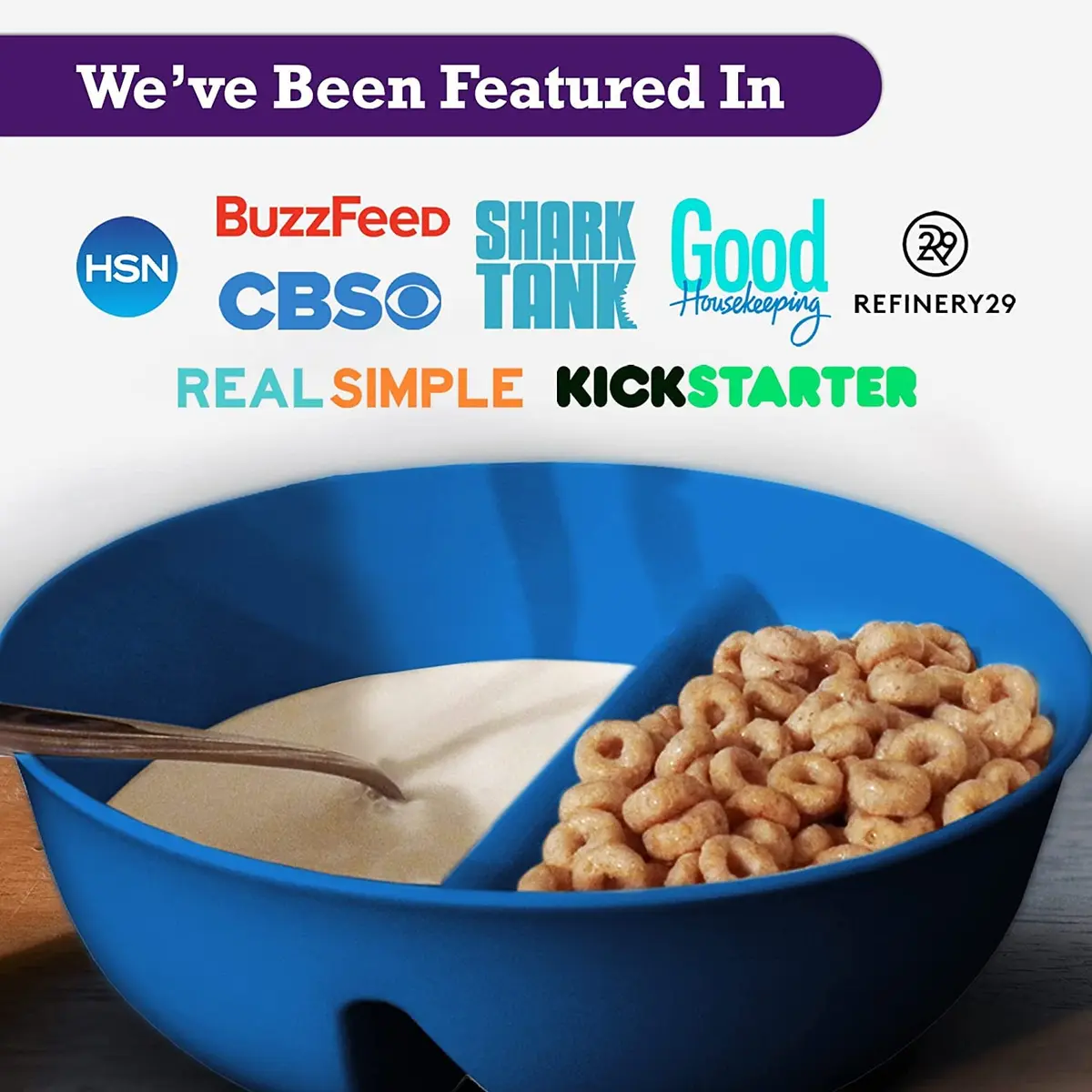 Just Solutions Crunch Anti-Soggy Cereal Bowl - Keeps Cereal Crunchy | BPA Free | Microwave Safe | Pack of 3 - view 7