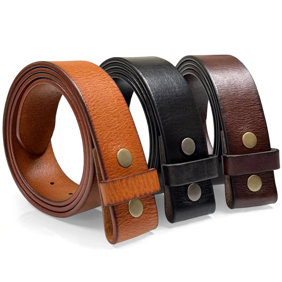 Belts.com Full Grain Leather Belt Strap 36 | No Slot Hole, Vintage Finish - view 2