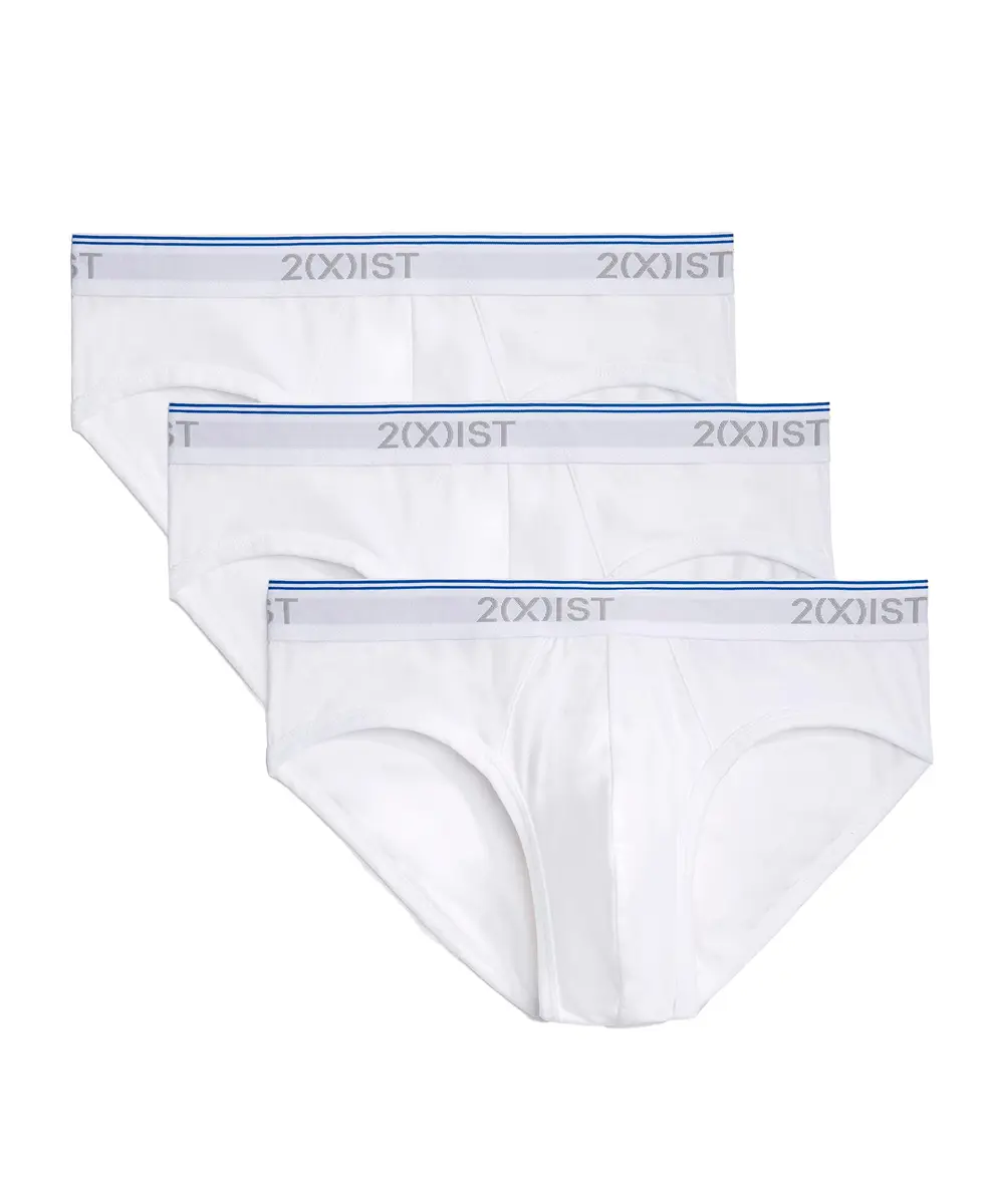 2(X)IST Cotton Stretch No Show Brief White LG | Supportive, Seamless, Low-Rise Comfort - main product image