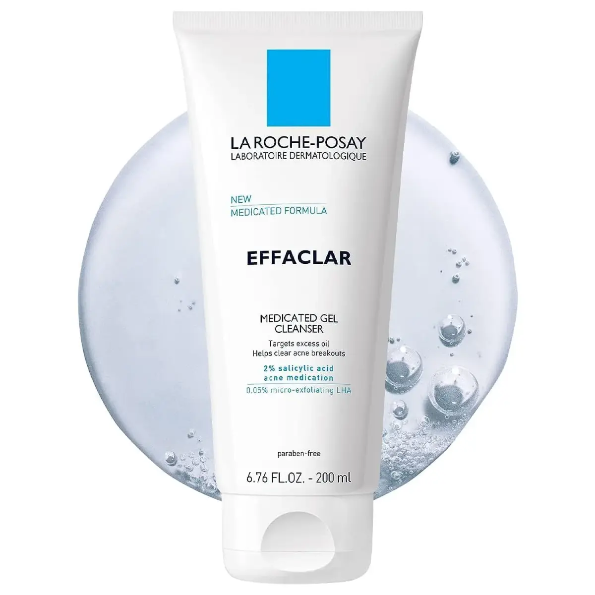 La Roche-Posay Effaclar Medicated Acne Face Wash 200ml (6.8 Fl Oz) | Dermatologist Tested for Oily & Sensitive Skin - main product image