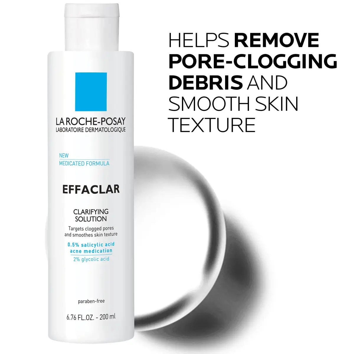 La Roche-Posay Effaclar Clarifying Solution Acne Toner 200ml (6.76 Fl Oz) | Exfoliates Pores for Oily Skin - view 4