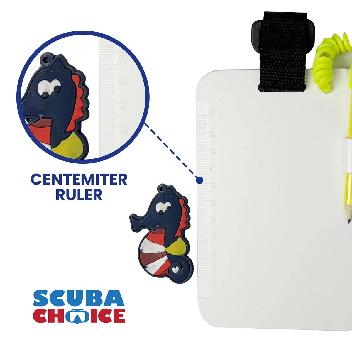 Scuba Choice 6" x 4" Diving Slate with Clip & Graphite Pencil | Waterproof Reusable Underwater Writing Pad - view 4