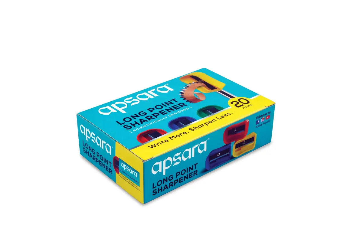 Apsara Long Point Sharpeners - Pack Of 20 | Long Tip for School & Office Use - main product image