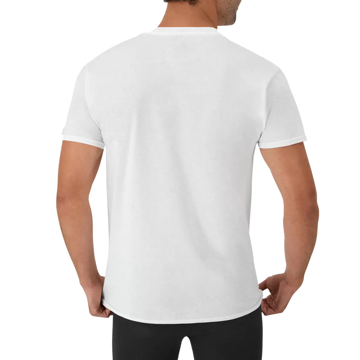 Hanes Mens Cotton Moisture-wicking V-neck Tee Undershirts 6 Pack | Soft, Tagless, Quick-Dry Comfort for Men - view 5