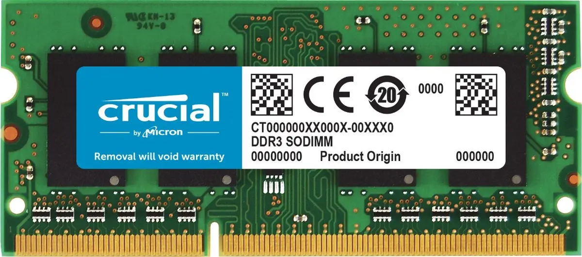 Crucial 8GB DDR3 1866 MT/s SODIMM Laptop Memory | Single Module PC3-14900 - main product image