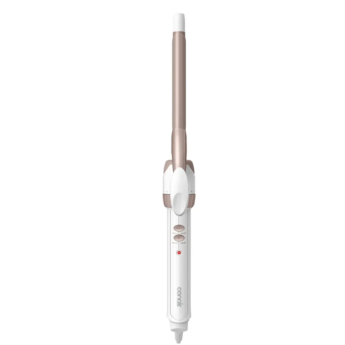 Conair Double Ceramic 1/2-Inch Curling Iron White/Rose Gold | Creates Tight Curls All Day - main product image