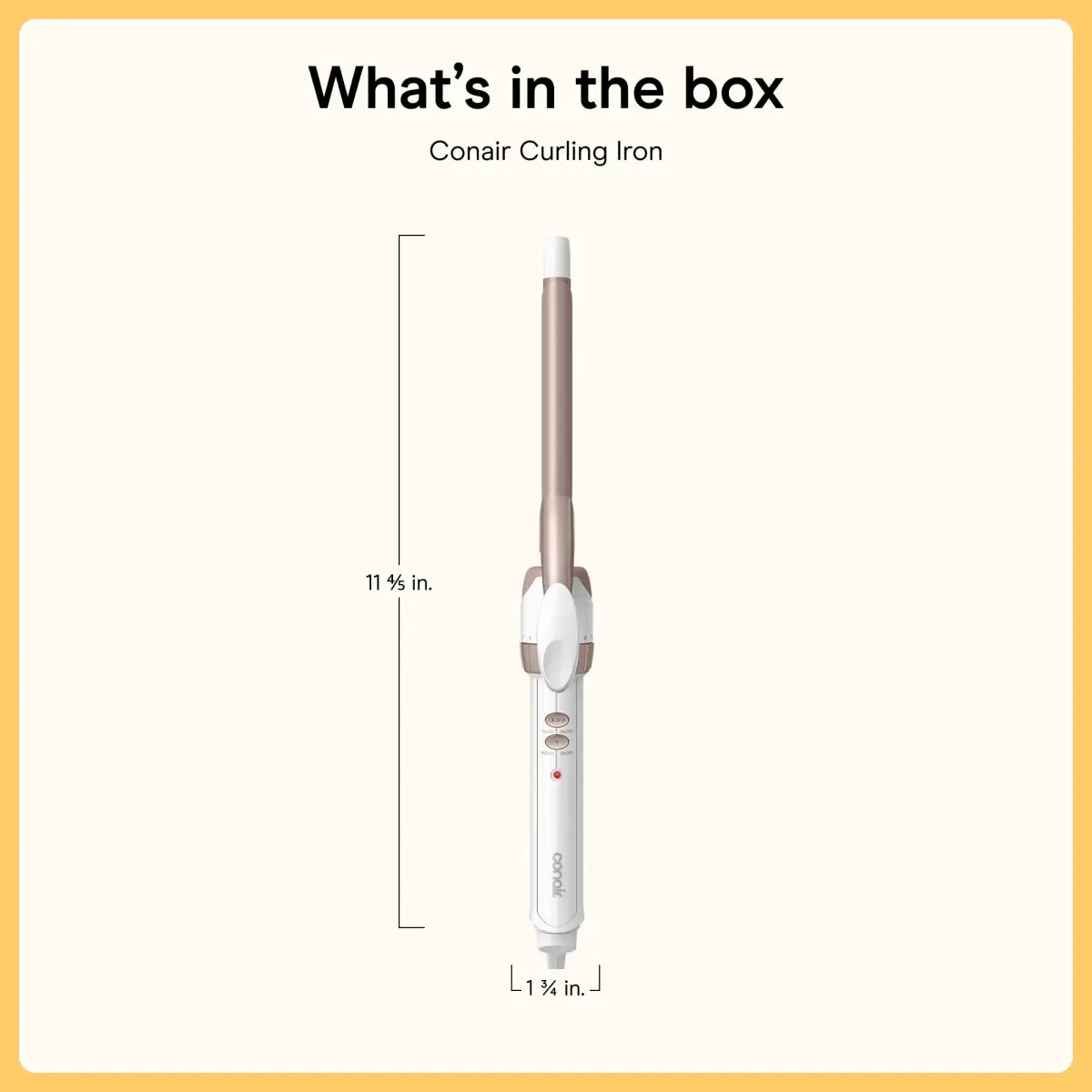 Conair Double Ceramic 1/2-Inch Curling Iron White/Rose Gold | Creates Tight Curls All Day - view 7