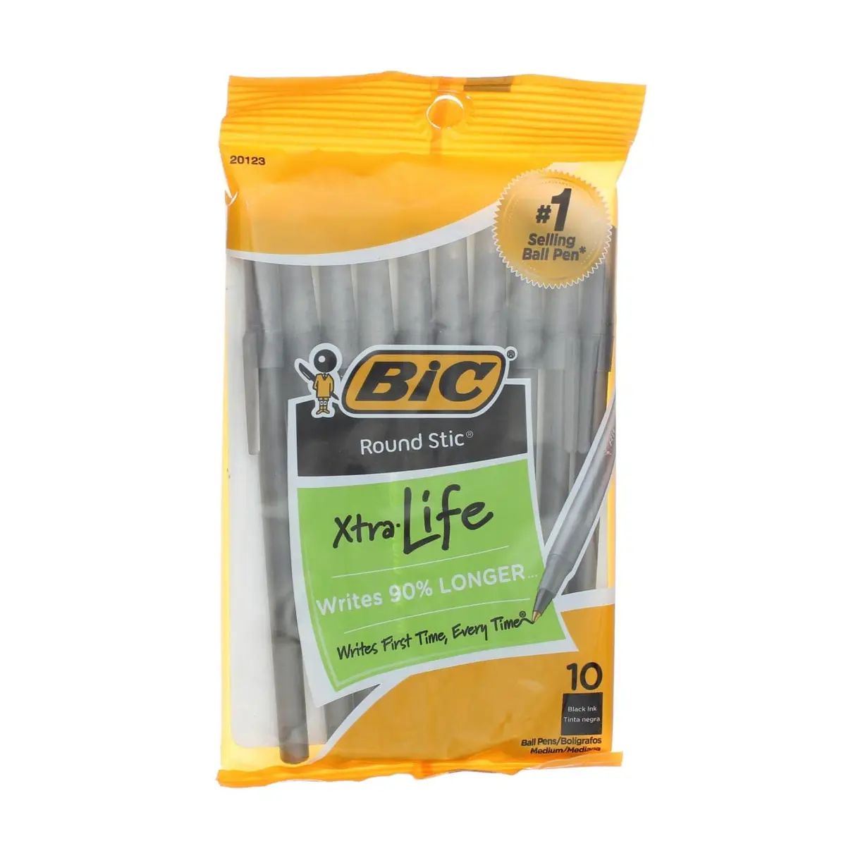 BIC Round Stic Ballpoint Pens | 1.0mm Medium Point, 40 Count, Black Ink, Non-Refillable - main product image