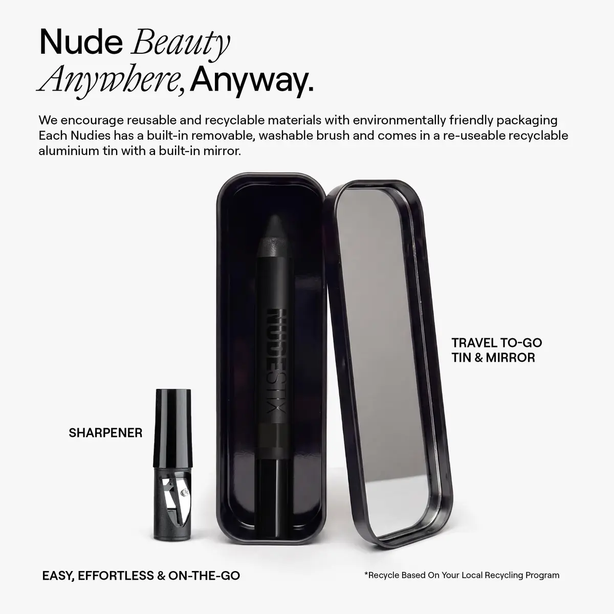 Nudestix Magnetic Matte Eye Color 3-in-1 | Waterproof, Long-Wear, Vegan & Cruelty-Free | Shade: Night - view 7