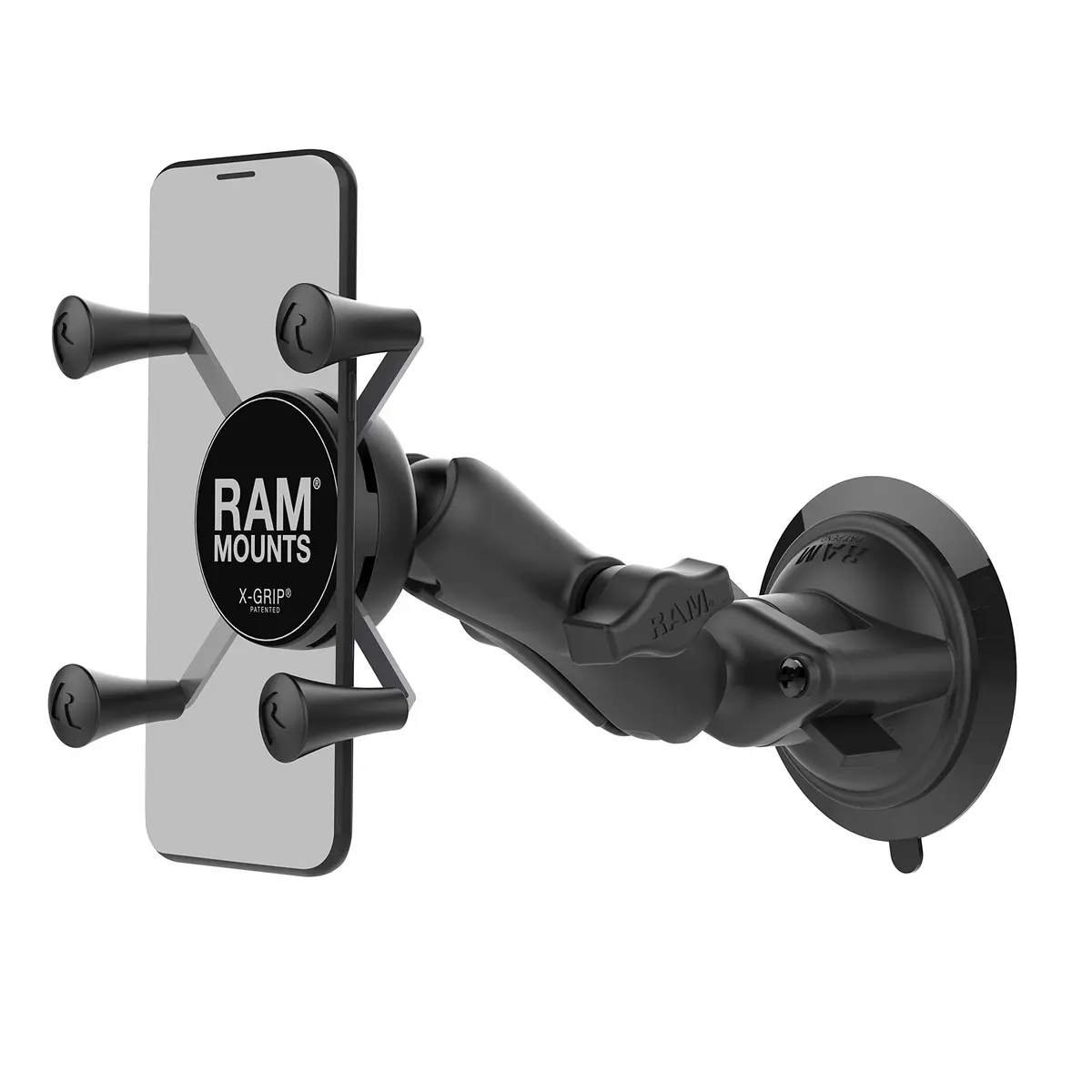 RAM MOUNTS X-Grip Windshield Phone Mount with Twist-Lock Suction Cup Base | Universal Smartphone Holder for Vehicles - main product image