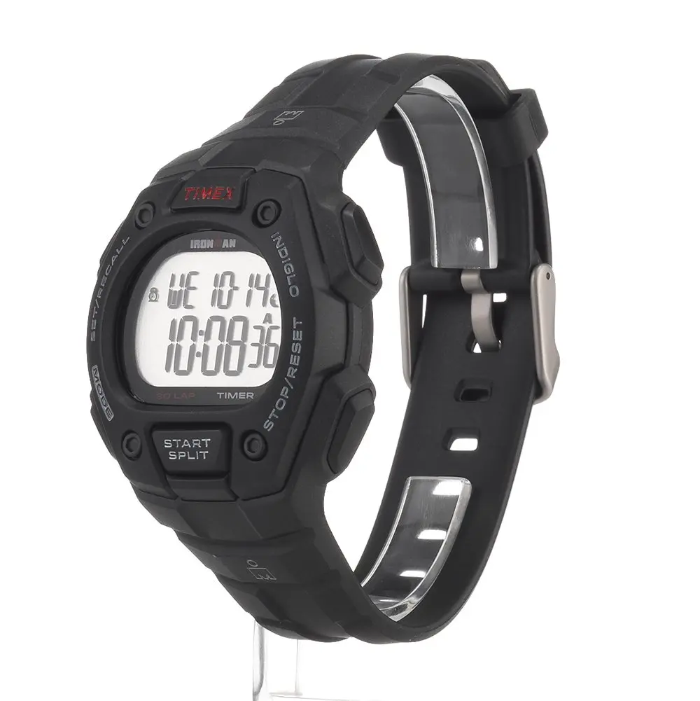 Timex Men's Ironman Classic 30 38mm Watch, Black Case Black Strap | 100-Hour Chronograph & INDIGLO - view 2