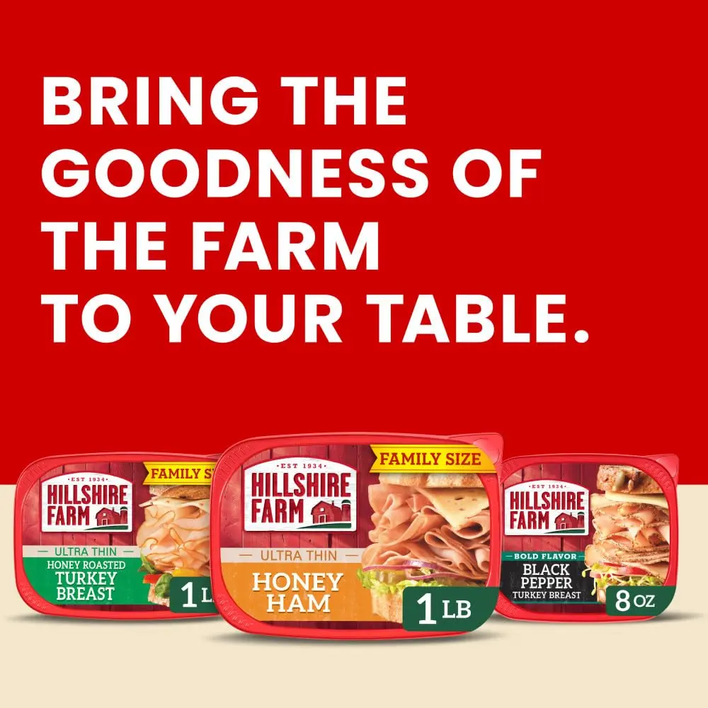 Hillshire Farm Honey Ham 16 oz | Ultra Thin Sliced, Slow Roasted, No Artificial Preservatives - view 6