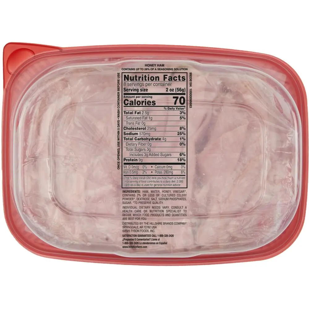 Hillshire Farm Honey Ham 16 oz | Ultra Thin Sliced, Slow Roasted, No Artificial Preservatives - view 7