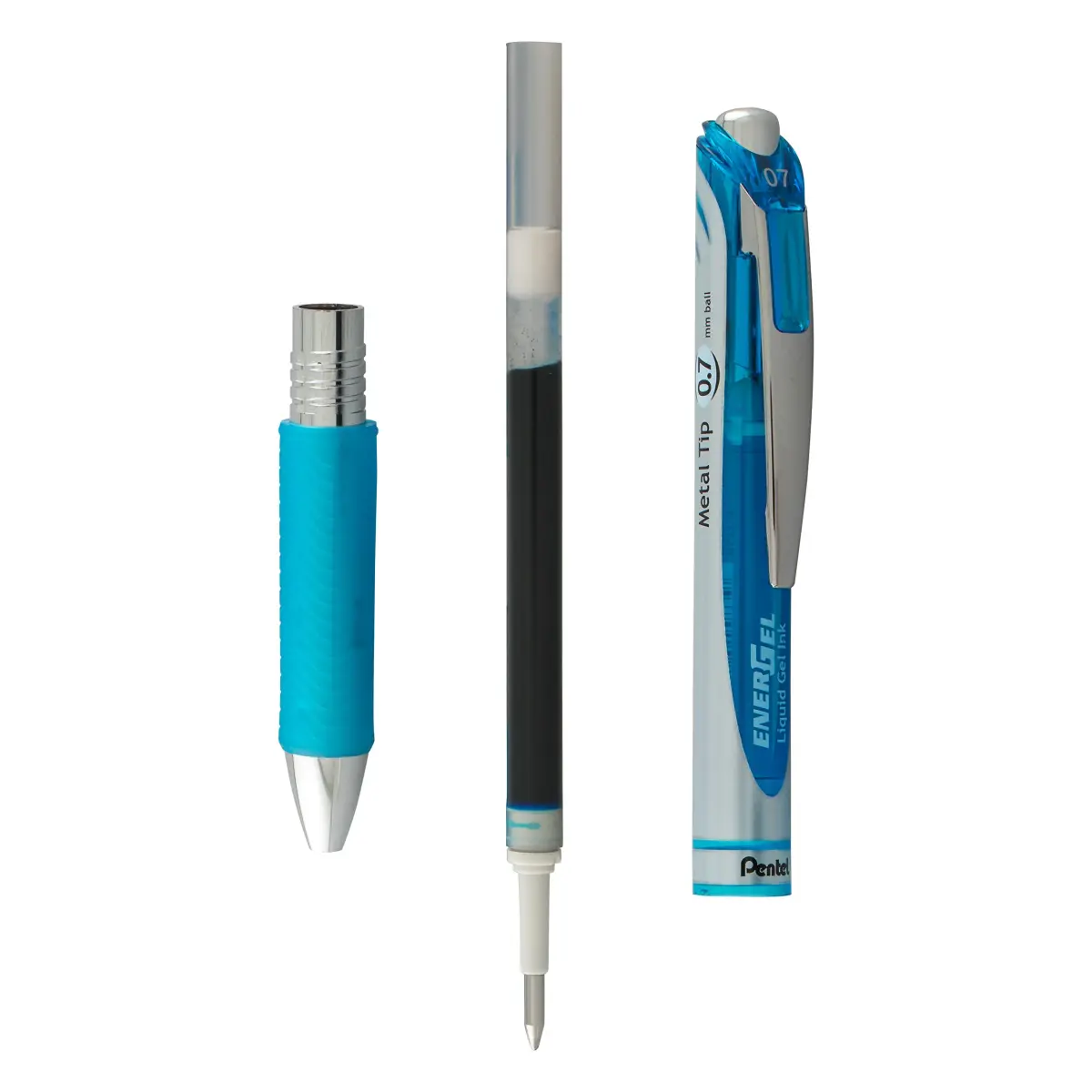 Pentel EnerGel Deluxe RTX Retractable Gel Pen, Medium Line, Sky Blue Ink, 2-Pack | Smooth Ink Flow Writing Instrument - view 5
