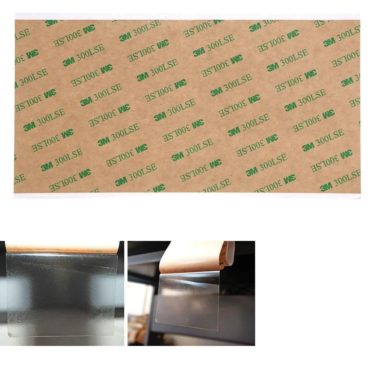 3M 300LSE Heavy Duty Double Sided Adhesive Sheet Tape 4" x 8" | High Bond Transfer Tape for Phones & Tablets - main product image