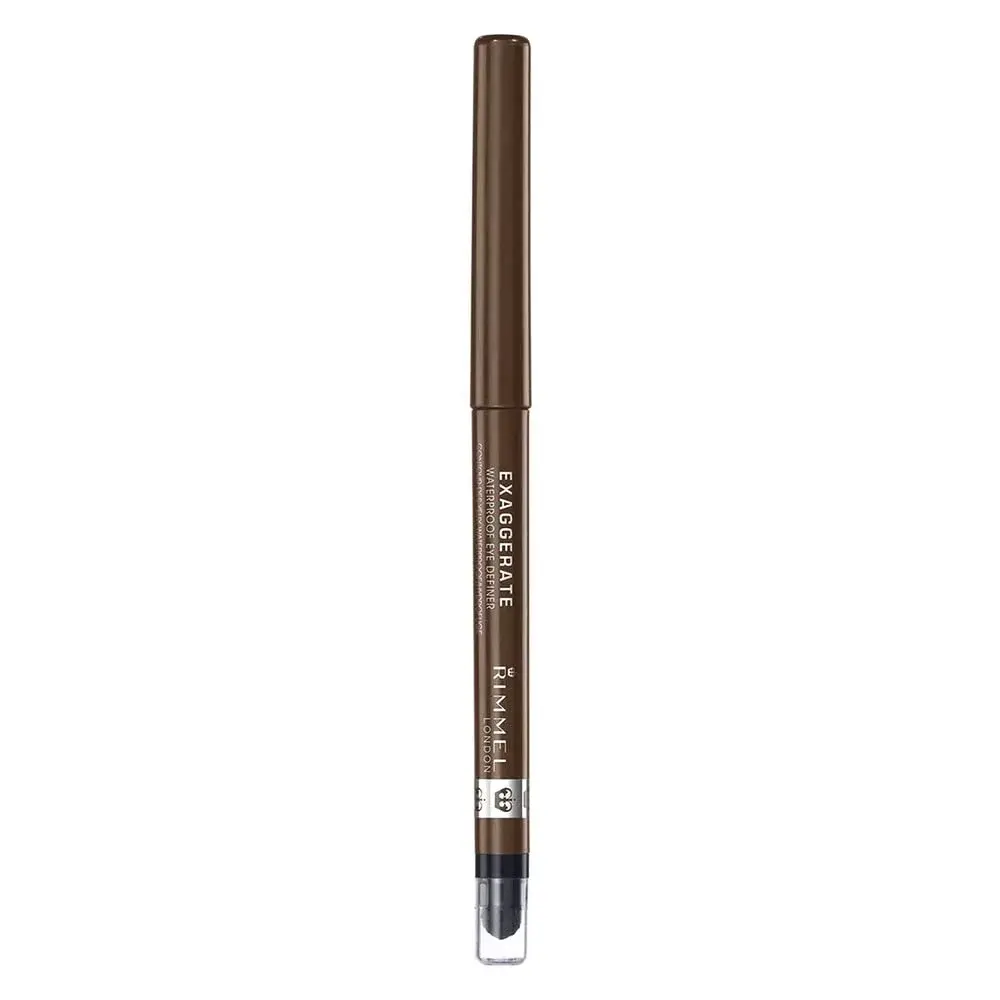 Rimmel London Exaggerate Waterproof Eye Definer Pencil, Rich Brown, 0.01oz (0.28g) - main product image