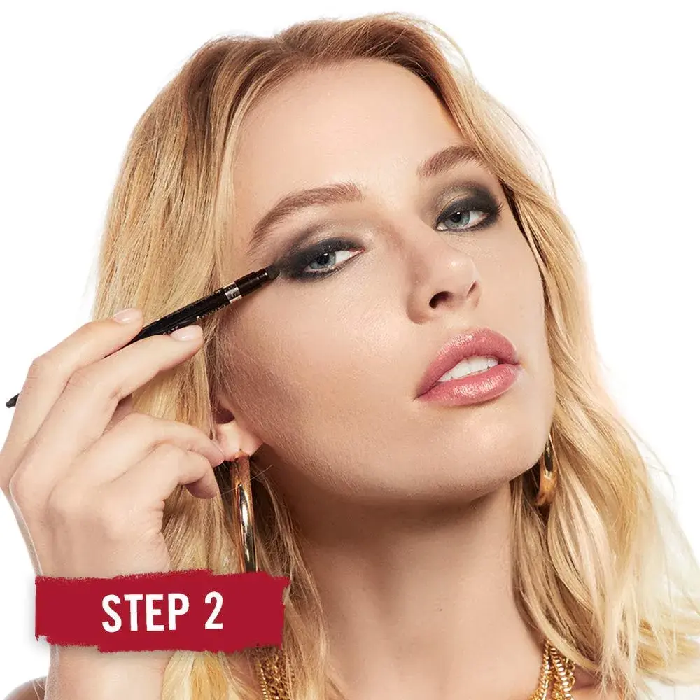 Rimmel London Exaggerate Waterproof Eye Definer Pencil, Blackest Black 0.01oz | Matte Finish, Built-In Smudger & Sharpener - view 6