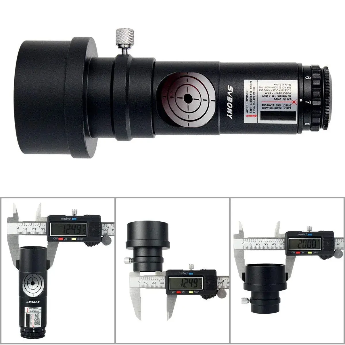 SVBONY Red Laser Collimator 1.25"/2" with 7 Brightness Levels | Newtonian & SCT Telescope Alignment Tool - view 5