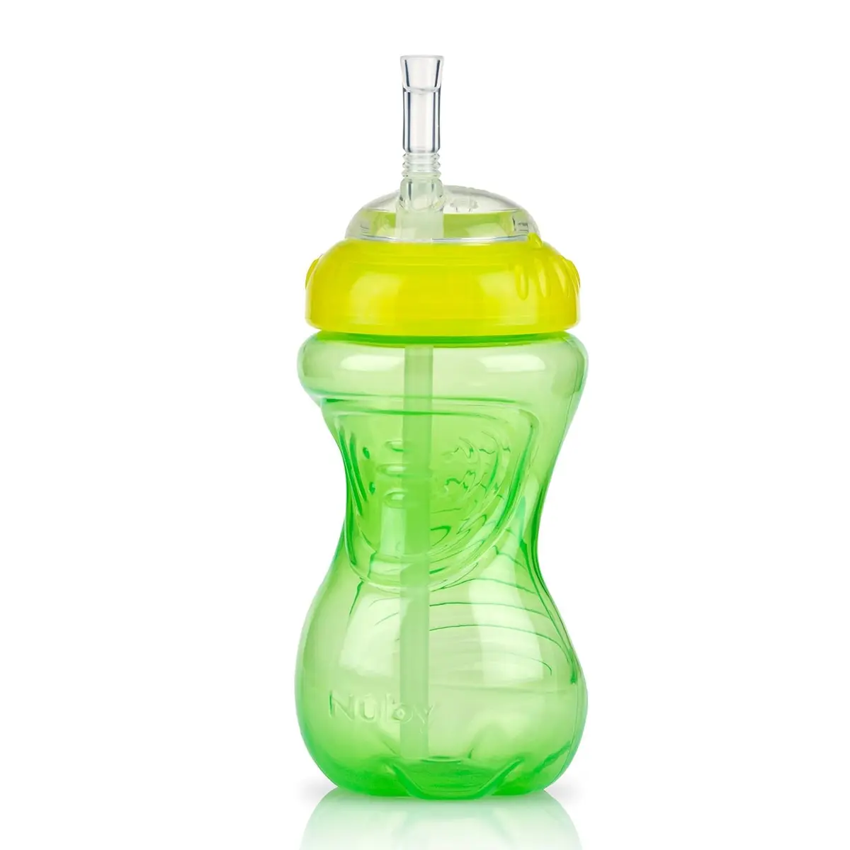 Nuby No-Spill Easy Grip Sippy Cup 300ml (10oz) 3-Pack | Spill-Proof Soft Straw Training Cup for Toddlers 12+ Months - view 6