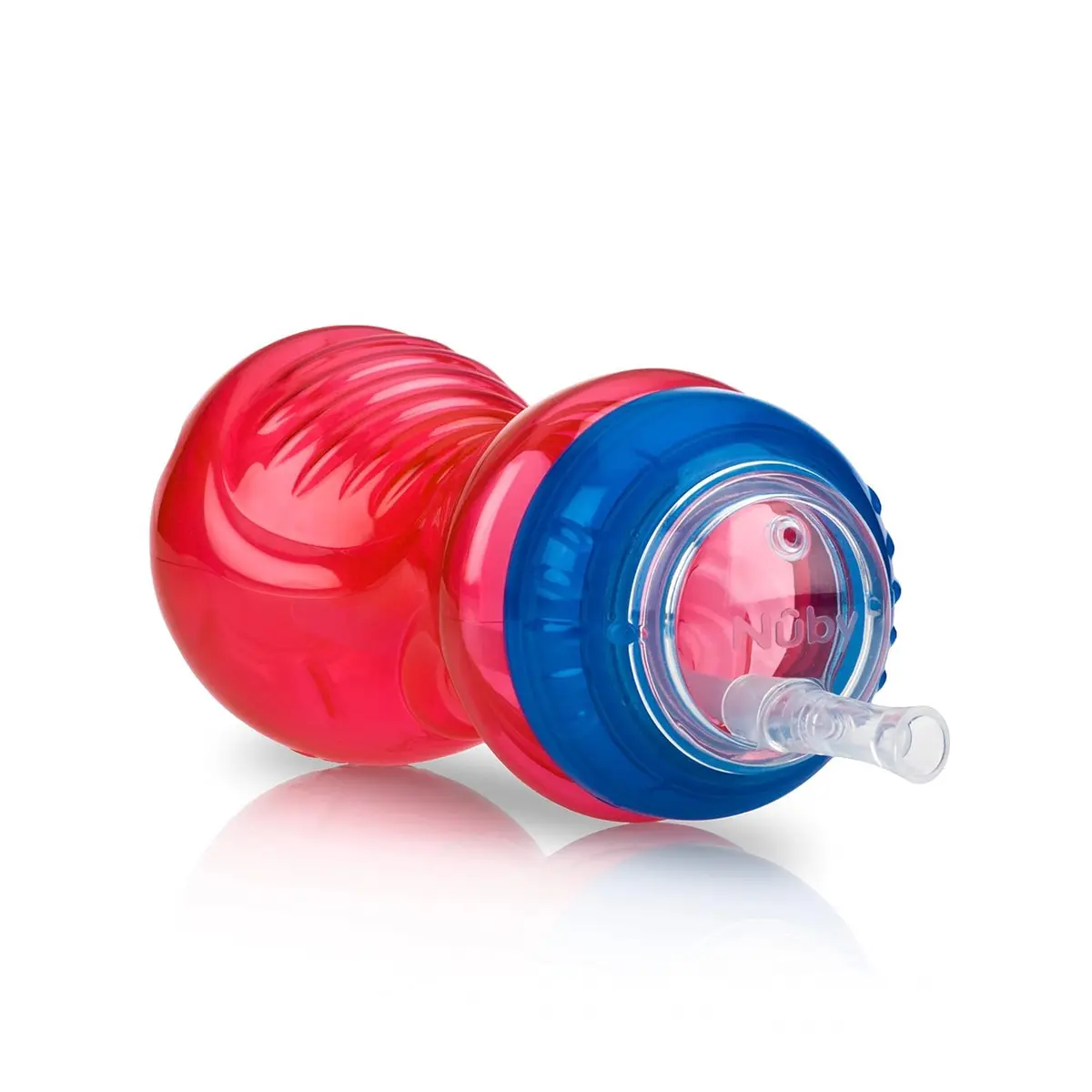 Nuby No-Spill Easy Grip Sippy Cup 300ml (10oz) 3-Pack | Spill-Proof Soft Straw Training Cup for Toddlers 12+ Months - view 8