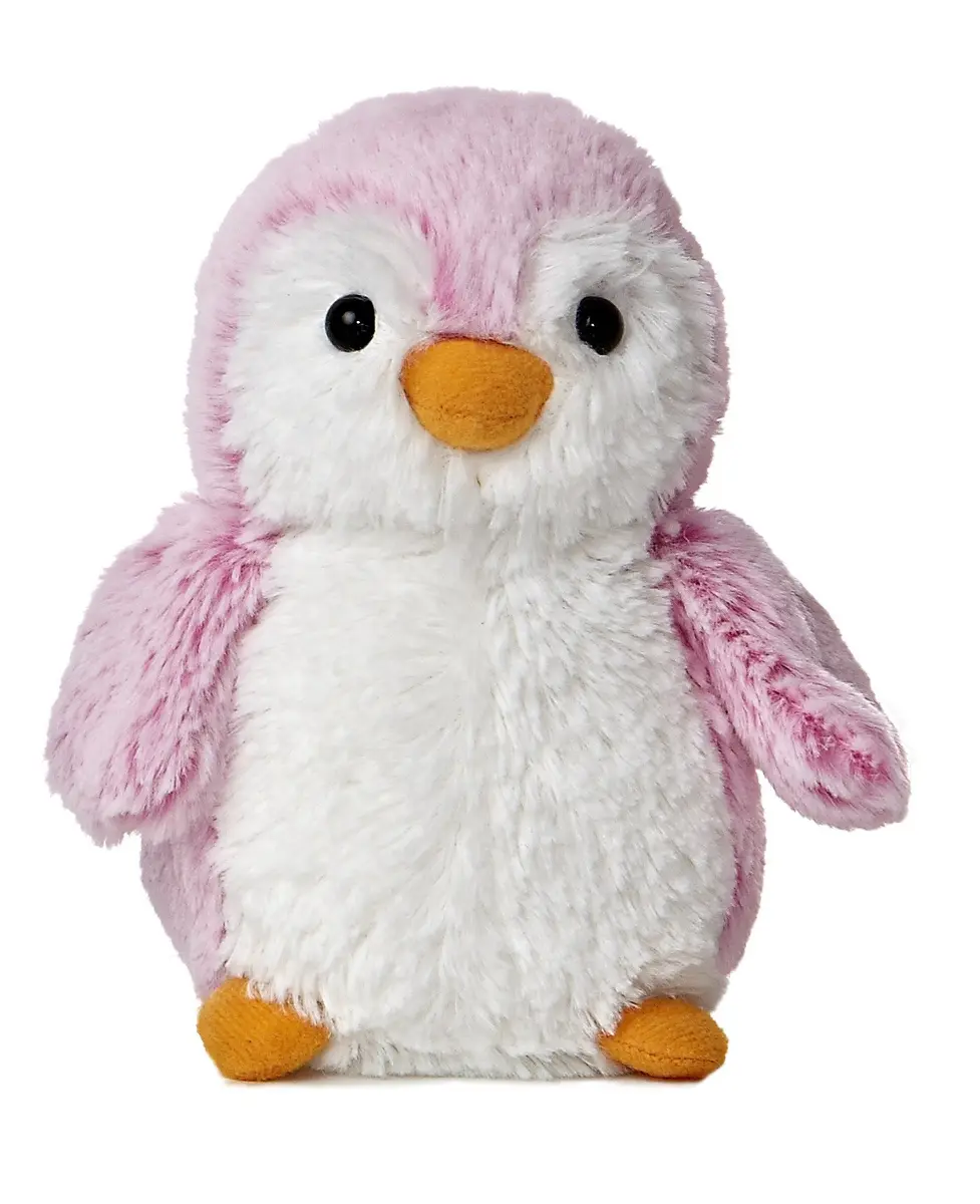 Aurora Pompom Penguin 6" Brights Pink | Soft Plush Toy for Kids & Collectors - main product image