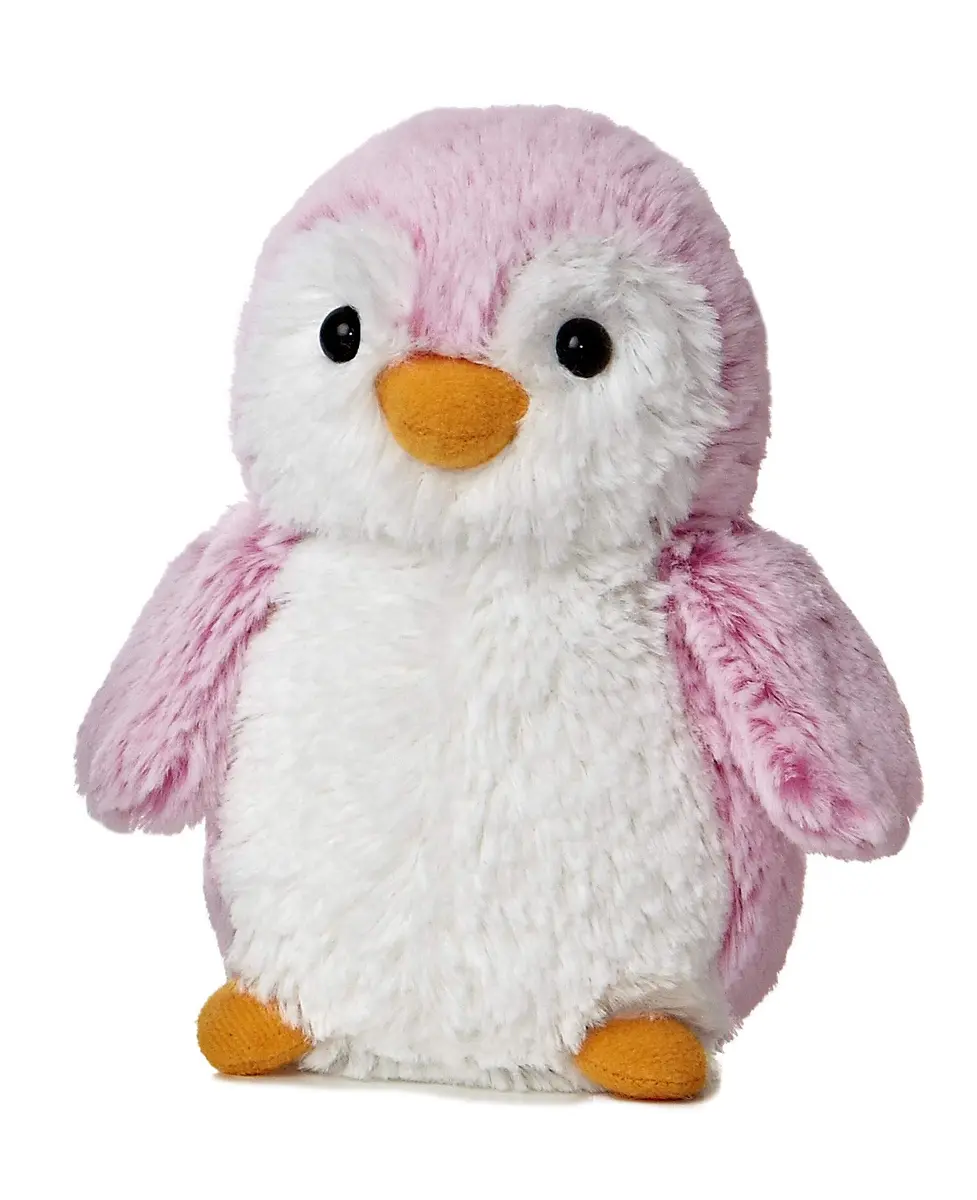 Aurora Pompom Penguin 6" Brights Pink | Soft Plush Toy for Kids & Collectors - view 3
