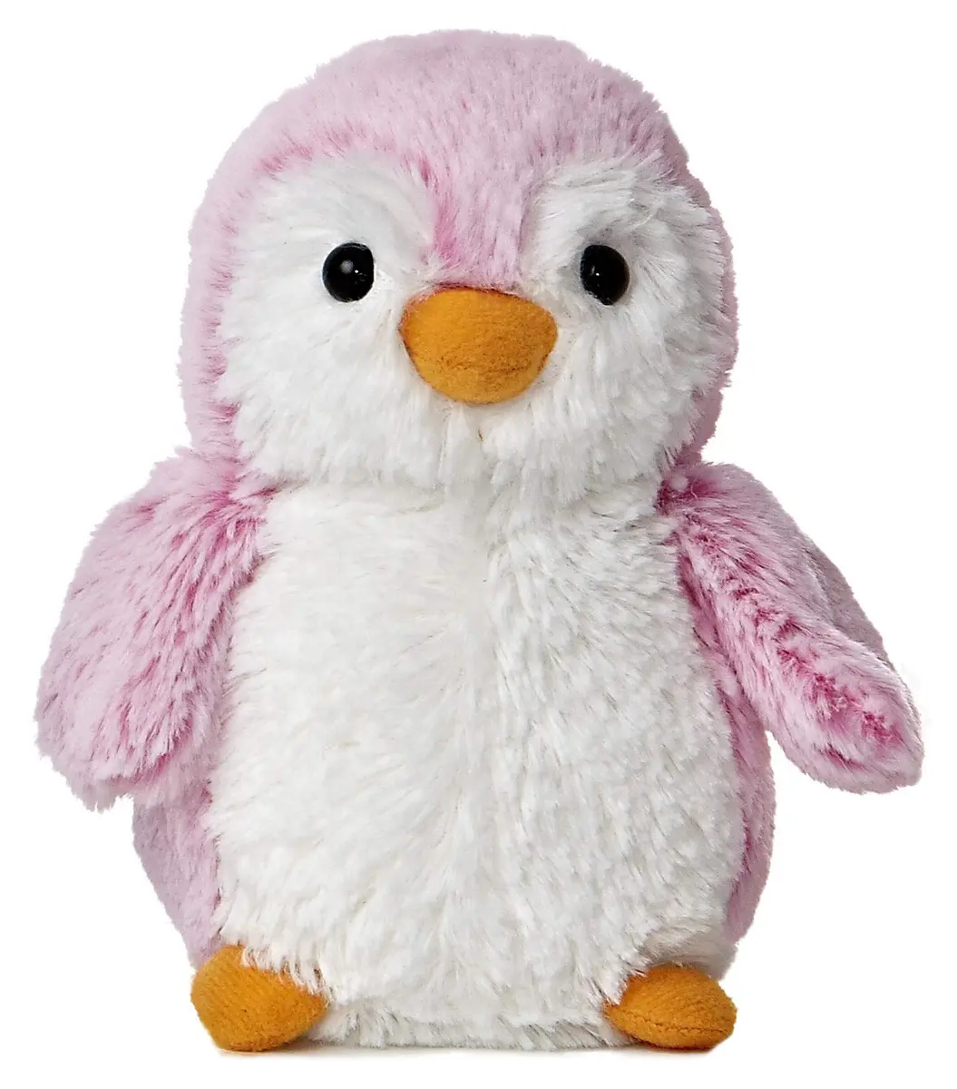 Aurora Pompom Penguin 6" Brights Pink | Soft Plush Toy for Kids & Collectors - view 4