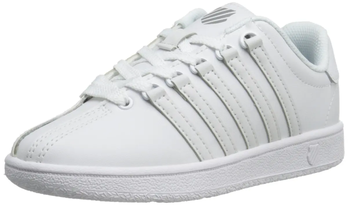K-Swiss Kid's Classic VN Sneaker, White/White, 1 M Little Kid | Heritage Style with All-Day Support - main product image