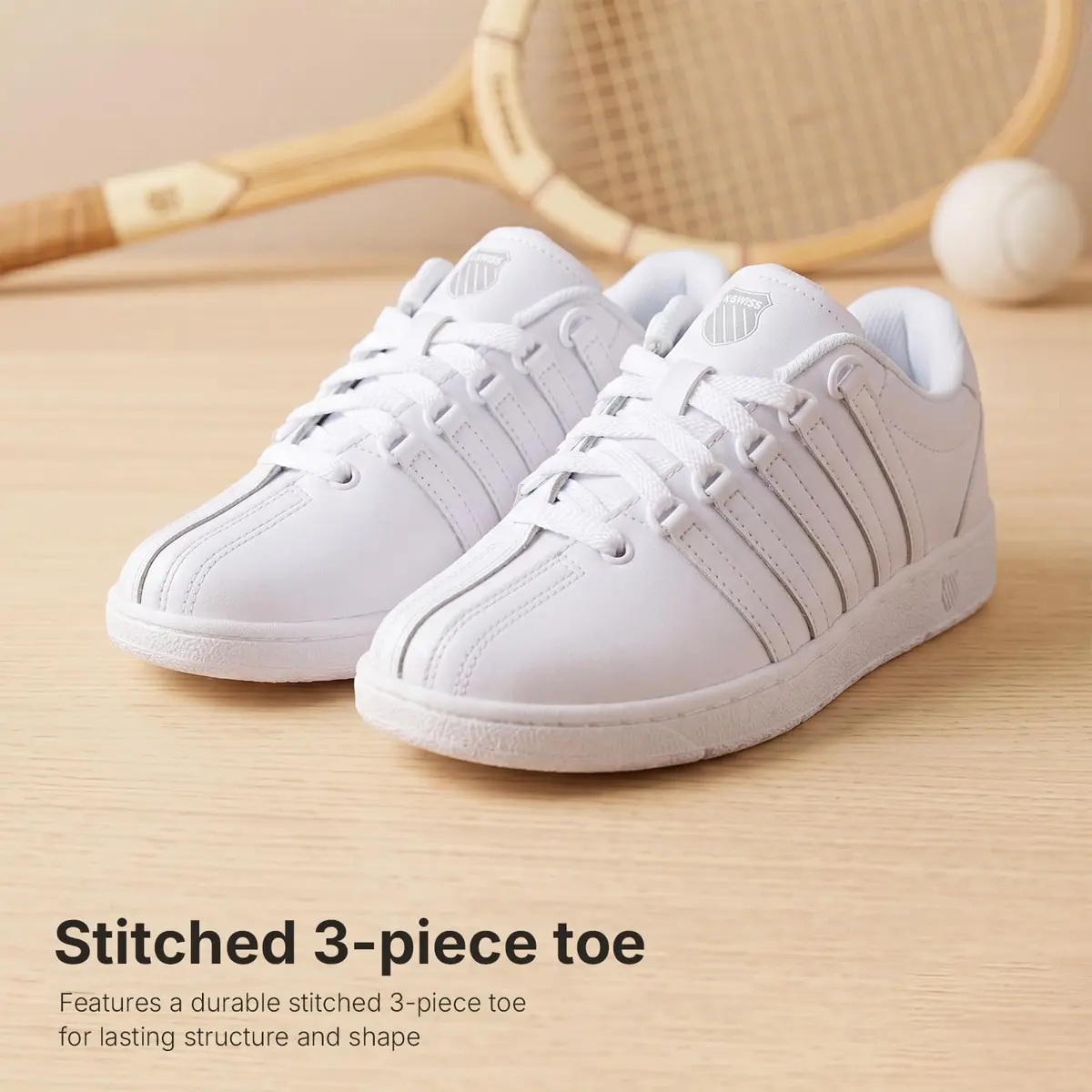K-Swiss Kid's Classic VN Sneaker, White/White, 1 M Little Kid | Heritage Style with All-Day Support - view 5