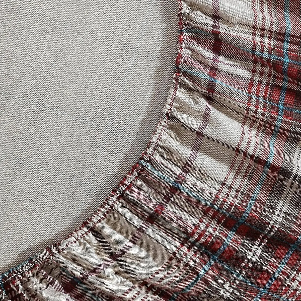 Eddie Bauer Twin Sheet Set with Fitted Sheet & Pillowcase | 100% Cotton Flannel for Cozy Comfort - view 6