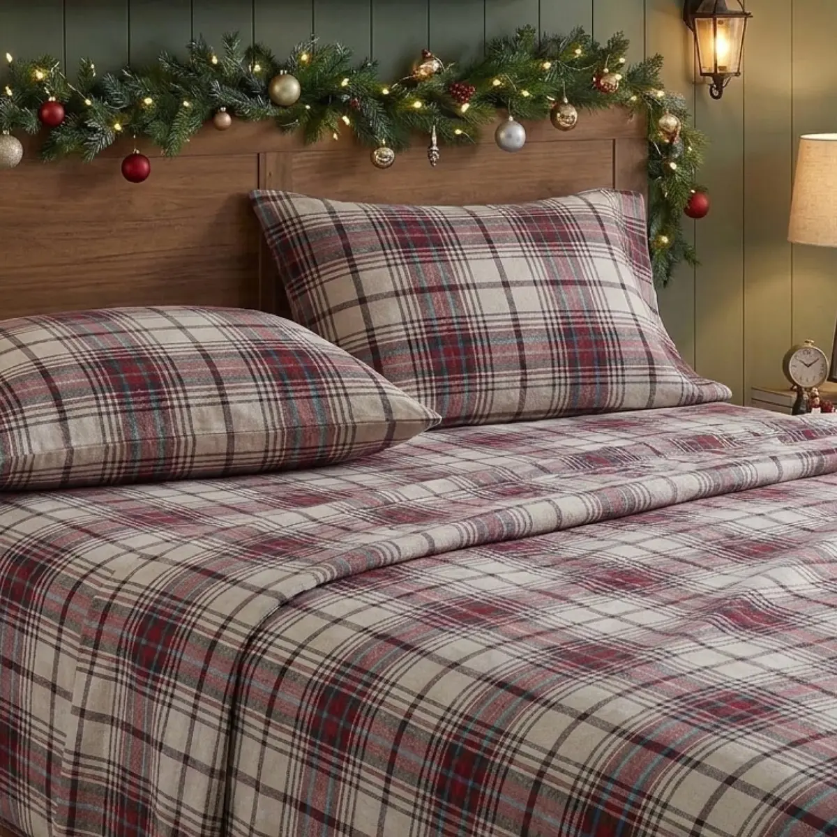 Eddie Bauer Twin Sheet Set with Fitted Sheet & Pillowcase | 100% Cotton Flannel for Cozy Comfort - view 4