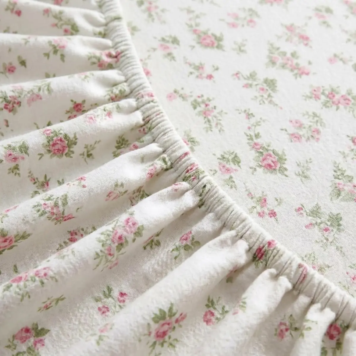 Laura Ashley Twin Sheet Set with Fitted Sheet & Pillowcase | 100% Cotton Flannel, Soft & Cozy (70-120 chars) - view 6