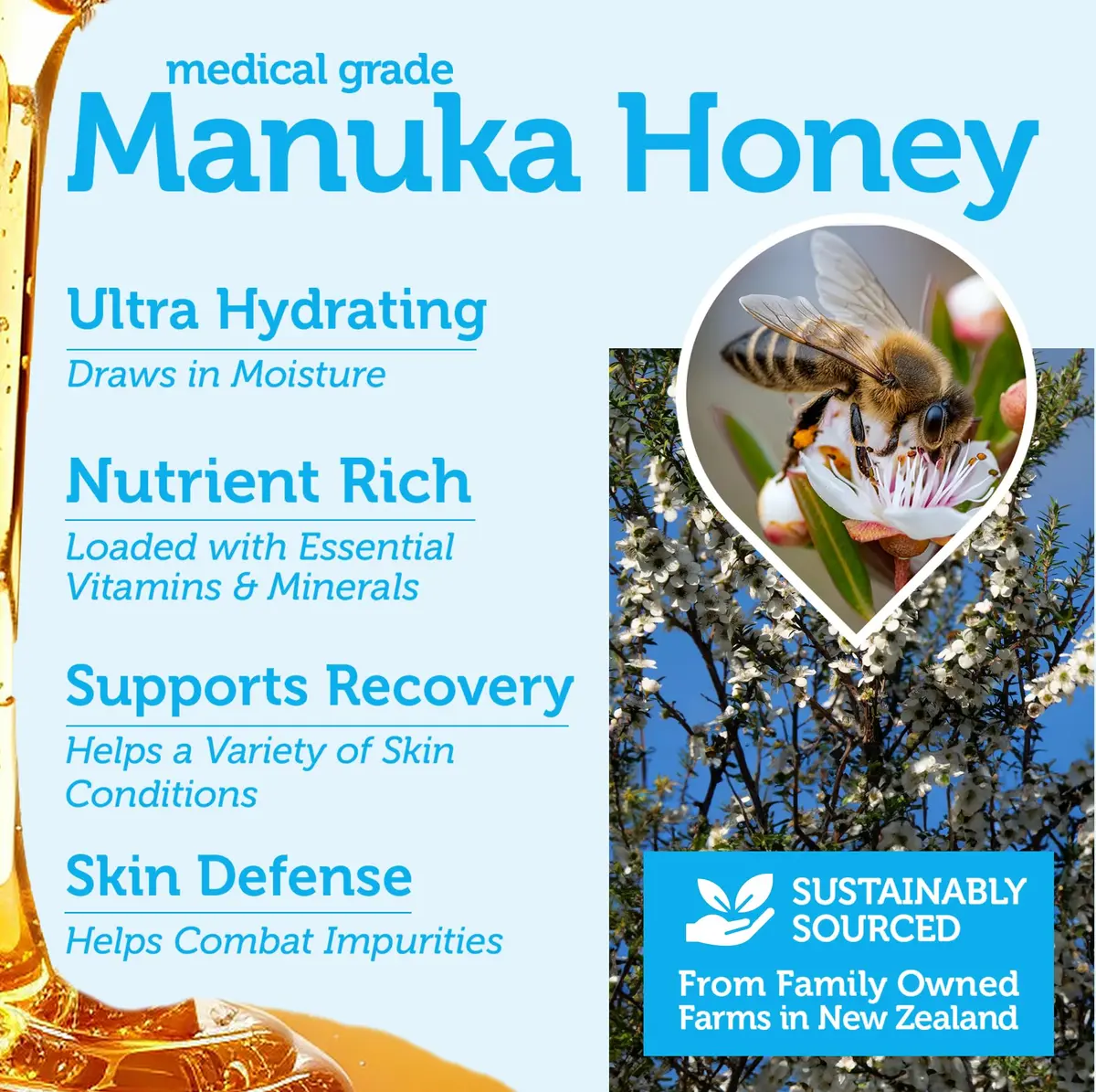 Era Organics Manuka Honey Face Cream - Complete 12-in-1 Daily Moisturizer for All Skin Types - view 6